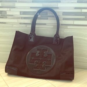 Tory Burch large black tote bag